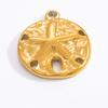 18K Gold Plated Sun Starfish Pendant Stainless Steel Summer Ocean DIY Jewelry Making Accessories