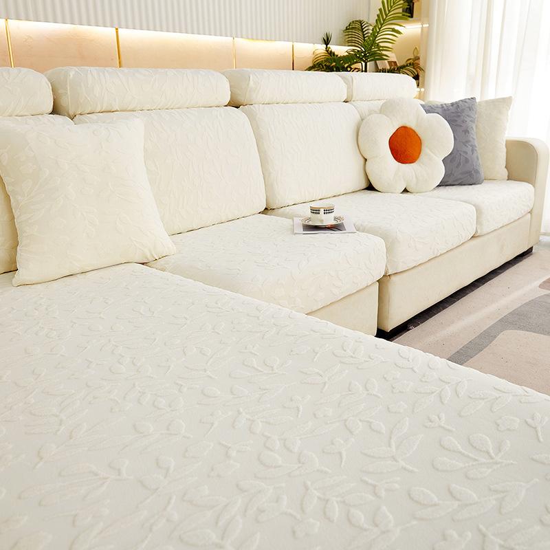 New Jacquard Velvet Stretch Sofa Cover Four Seasons Universal Sofa Cushion Anti-Cat Scratch All-Inclusive All-Purpose Sofa Fit