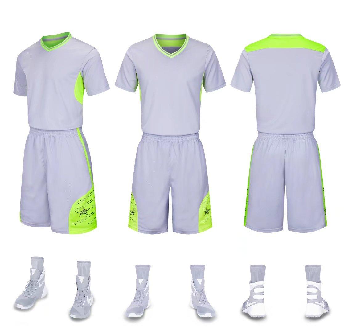 

Light Board Sleeve Basketball Jersey Set Adult Children S Clothing Competition Training Jersey Double Pocket S-5Xl S/145