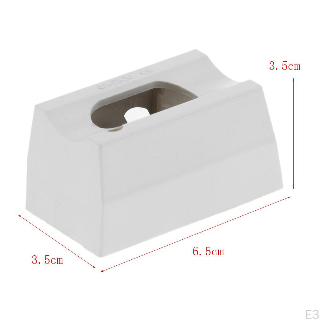 Plastic Wall Lamp Holder 6A Base Socket Light Accessories for , Size 2.56x1.38x1.38inch