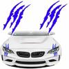 2Pcs Stripe Reflective Headlight Claw Scratch Decal Car Sticker Hood