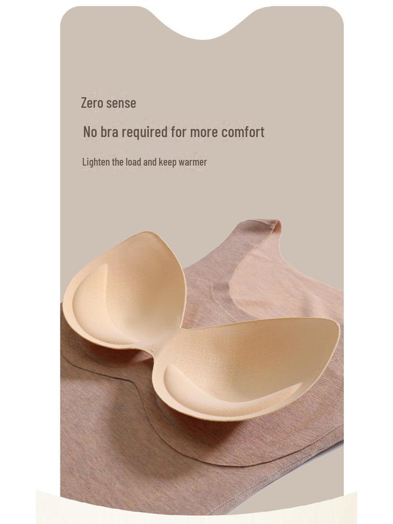 Warm Cashmere Silk Vest with Chest Pad - Women's Autumn/Winter Thermal German Velvet plus Velvet Heating Vest