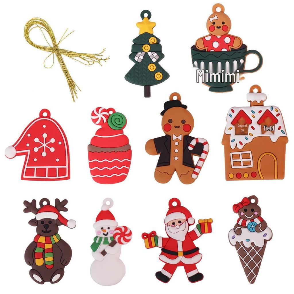 2024 New Gingerbread Man & House Christmas Ornaments DIY Holiday Scene Decorations