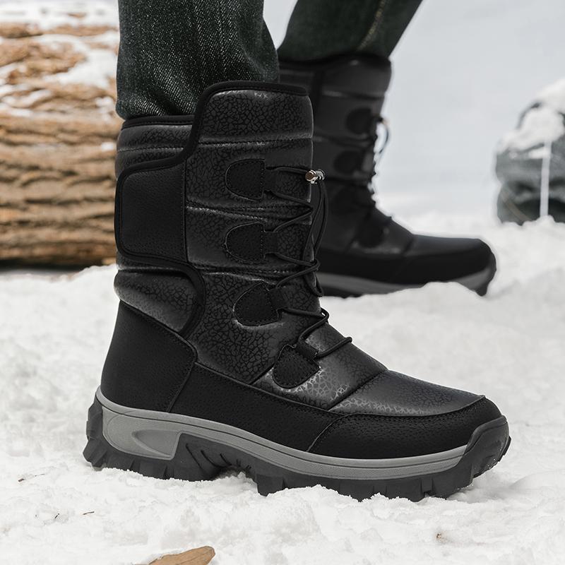 Women/Men's Snow Boots Mens Winter Boots Retro Combat Boots Anti Slip Wear-resistant Outdoor Boots Outdoor Waterproof Boots