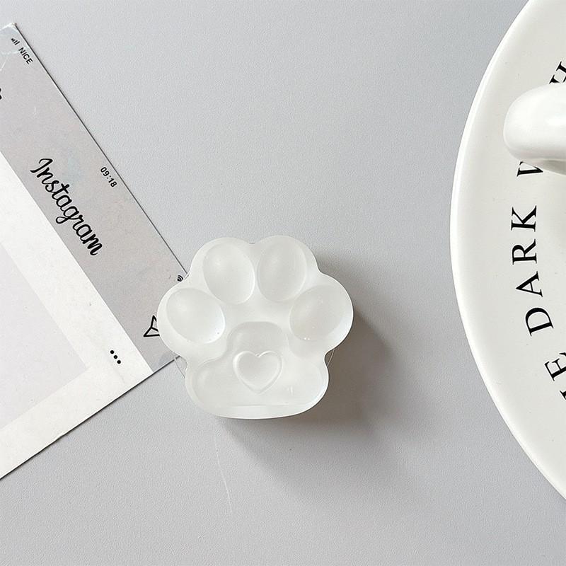 

Solid Color 3D Cat Paw Phone Airbag Holder With Adhesive Stretchable Korean Instagram Style Desktop Creative Ring Portable