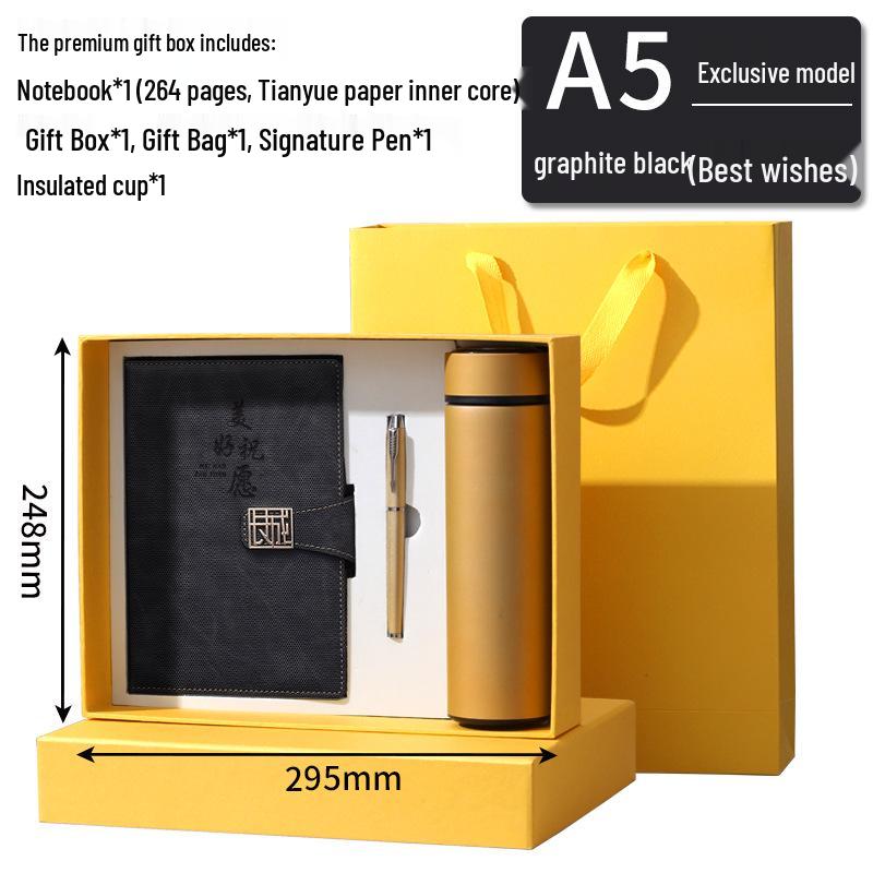 A5 Custom Strap Diary Notebook with Logo in Gift Box