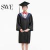 Commencement Outfit Bachelor Uniform Matte Graduation Gown Cap Tassel Set V-Neck Long Sleeve Robe And Ceremonies Photo Props Suit