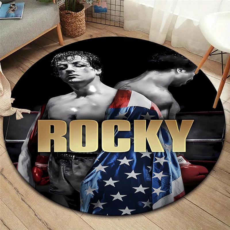 

Rocky Round Area Rug,Carpet Rug for Living Room Bedroom Sofa Playroom Decor,Non-slip Floor Mat 80cmx80cm