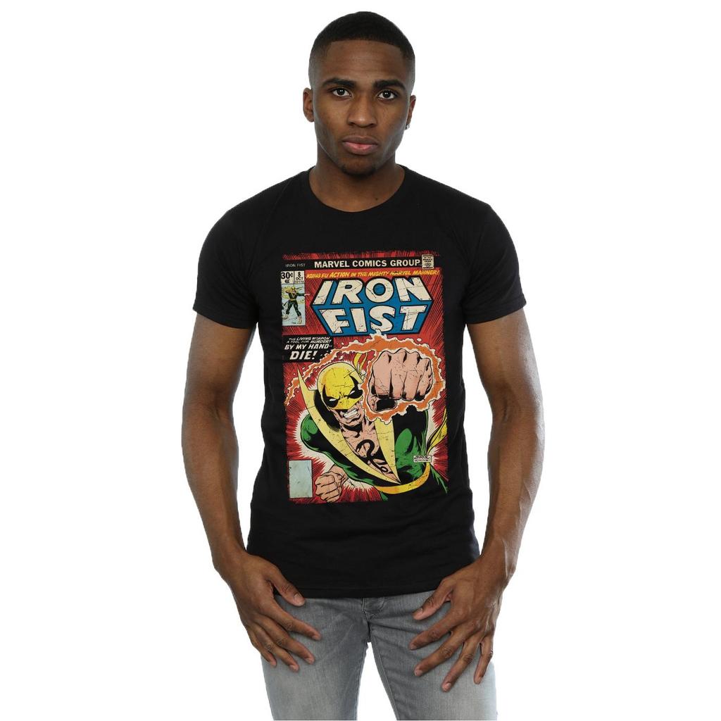 Marvel Mens Iron Fist Cover T-Shirt