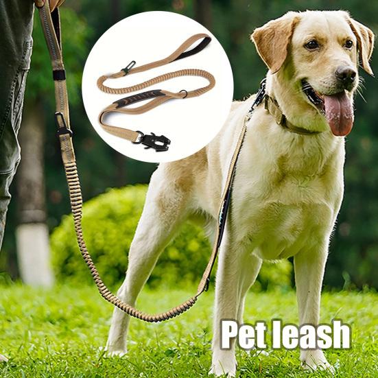 Heavy Duty Tactical Bungee Dog Leash Reflective No Pull Lead Rope