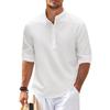 Men's Long Sleeved Stand Up Collar Plaid Casual Shirt