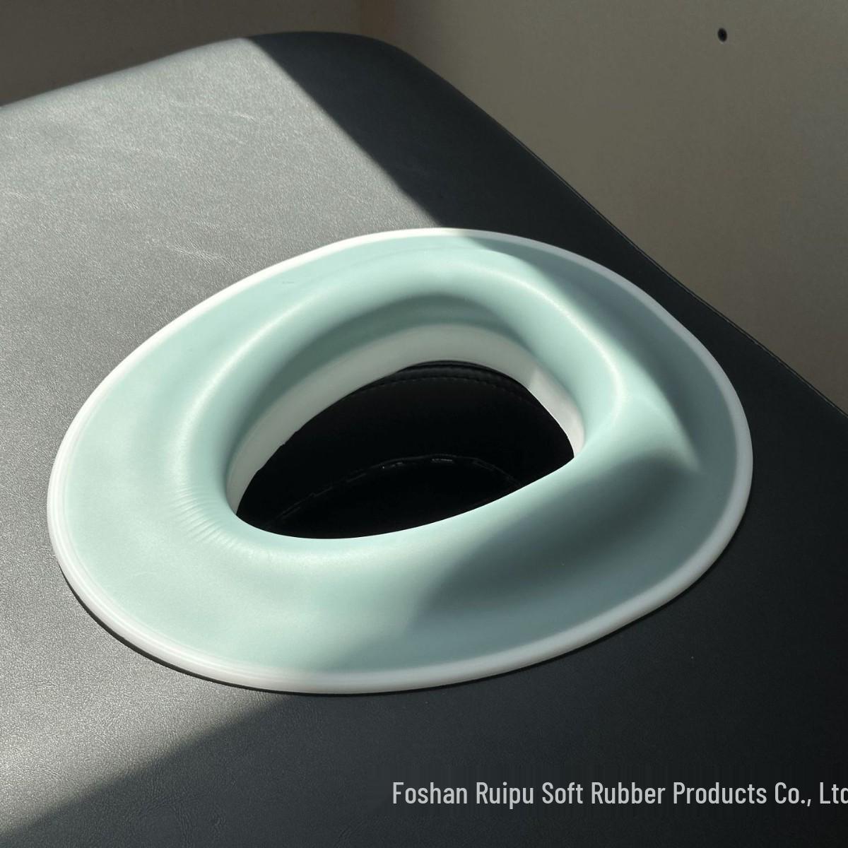 Fifth Gen Green Silicone Beauty Bed Face Pad - Indentation-Free, Alcohol Cleanable Nap Pillow