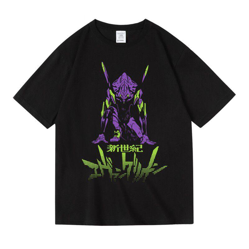 Neon Genesis Evangelion Anime Eva - 01 Graphic Printed T-shirt Men's and Women's T-shirt Men's Top Sports T-shirt Summer New Tee