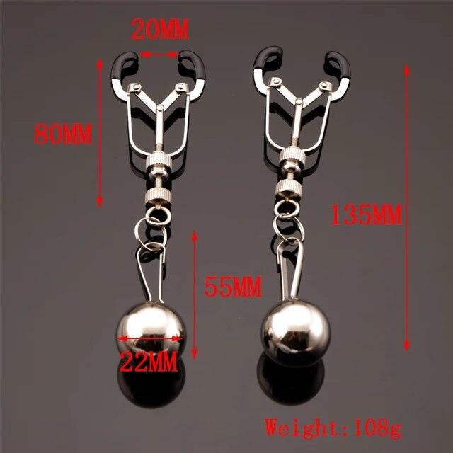 Nipple Clamp Sex Clothespins On the Chest Breast Bondage Steel Nipples On the Chest On Nipples for Sex Nipple Clip Sex Clamps