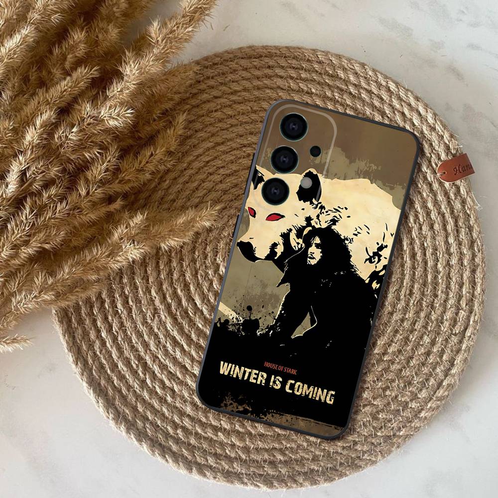 Winter C-Coming Stark Phone Case For Samsung S25,S24,S21,S22,S23,S30,Ultra,S20,Plus,Fe,Lite,Note,10,9,5G Black Cover