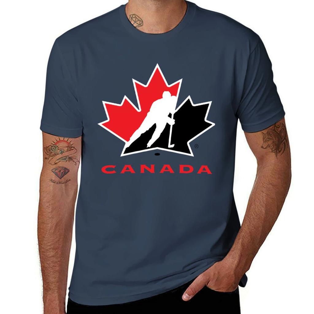 HOCKEY CANADA LOGO Tričko oversizeds sportovní fanoušci pánské oblečení