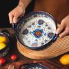 Ceramic tableware household handle bowl creative noodle soup bowl salad bowl oven microwave oven baking pan