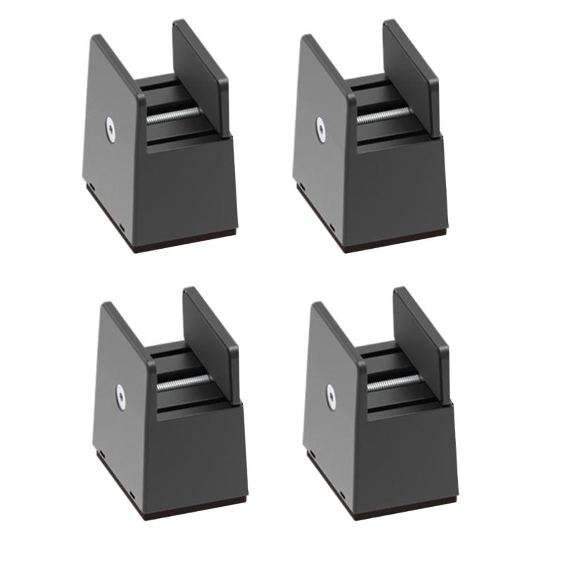 Set of 4 Sturdy Plastic Bed Risers 2Inch Thick Leg Extenders Accessory for Desk Chair Sofa Storage Solution Use