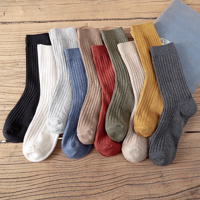

Korean Style Women s Mid-Calf Socks - Autumn & Winter Harajuku Trend One Size