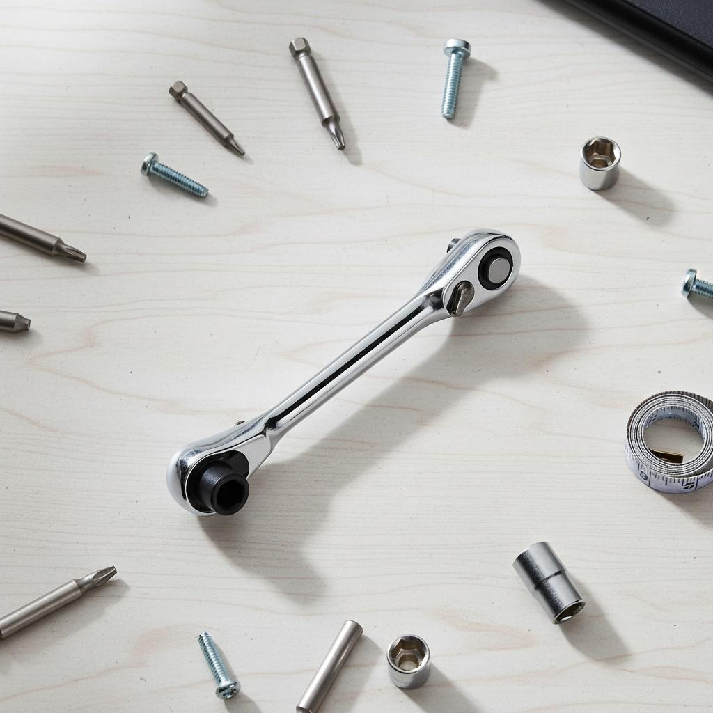 

1pc 72-Tooth Mini Ratchet Socket Wrench Compact Forward And Reverse Quick Release Adjustable Ratchet Socket Wrench Repair Tools China Mainland