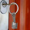 Mechanical Inspired Metal Keychain with Narrow Cap Compact Key Organization Metal Texture Suitable for Daily Use