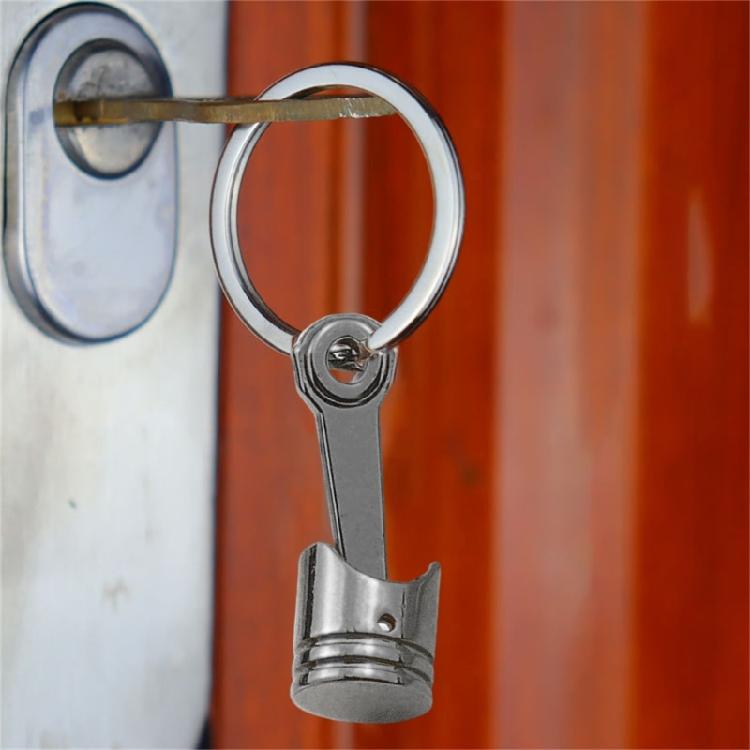 Mechanical Inspired Metal Keychain with Narrow Cap Compact Key Organization Metal Texture Suitable for Daily Use