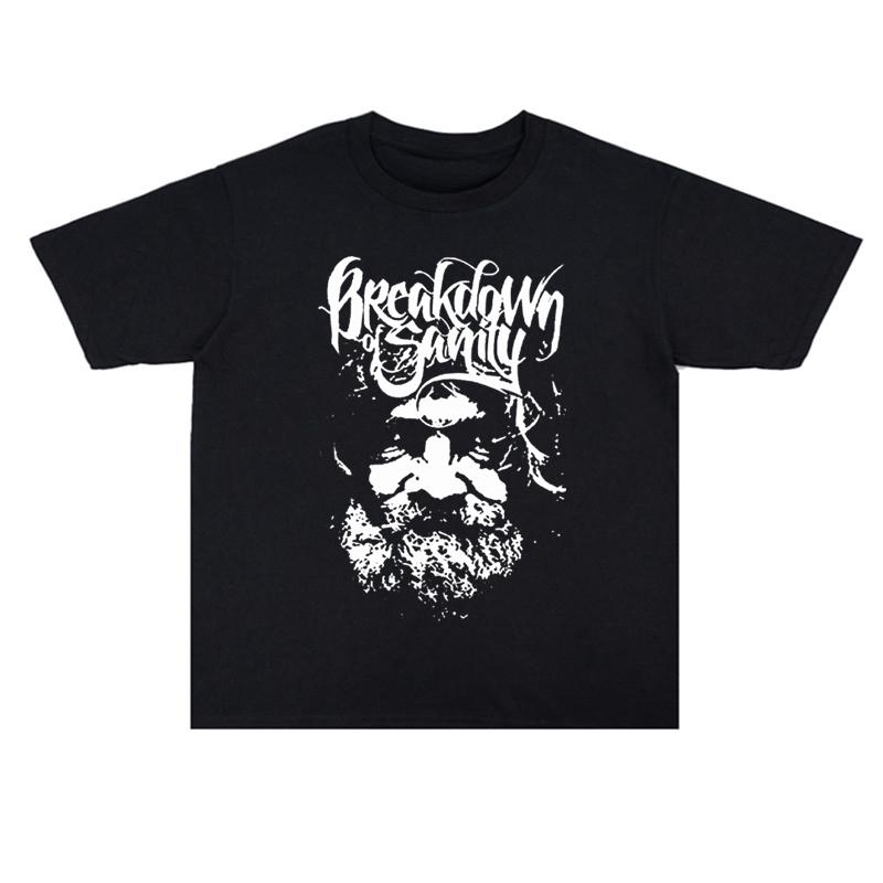 

Лето 2025 Rock Breakdown of Sanity Футболка из хлопка с принтом группы для мужчин и женщин Высокое качество с коротким рукавом Мужская футболка XXXL