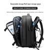 Expandable Large-Capacity Men's Travel Backpack with Vacuum Compression for Short Trips and Laptop Storage