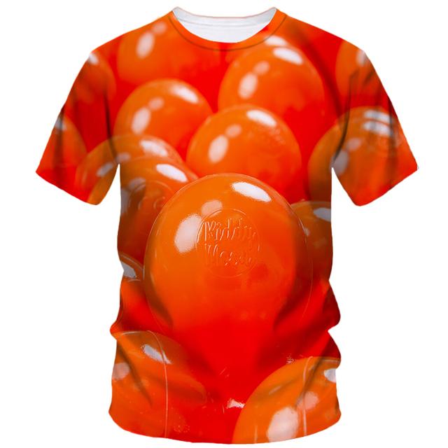 Hip Hop Fun Egg 3d Printed Summer Men's Short Sleeve Creative Harajuku Casual Loose T-Shirt Fashion Street Comfort Clothing