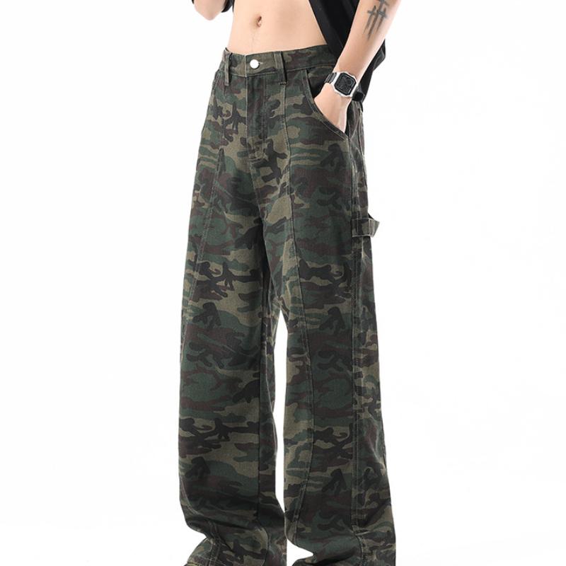 

Desert Camouflage Work Pants for Men Loose Straight Casual High Street Jeans 3XL