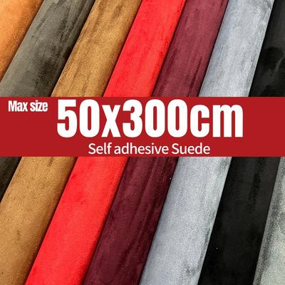 Plüsch Velours Selbstklebendes Leder Veloursstoff Samttuch für Auto Innenraum Modifikation Türverkleidung Werkbank DIY Lederhandwerk