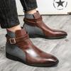 Men's British Style Pointed Toe Leather Boots | Large Size High-top Ankle Boots | Formal & Casual