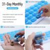 Monthly Pill Organizer 31 Day Pill Organizer Large Removable Medication Portable Case Box Holder Daily Medicine Vitamins  Travel