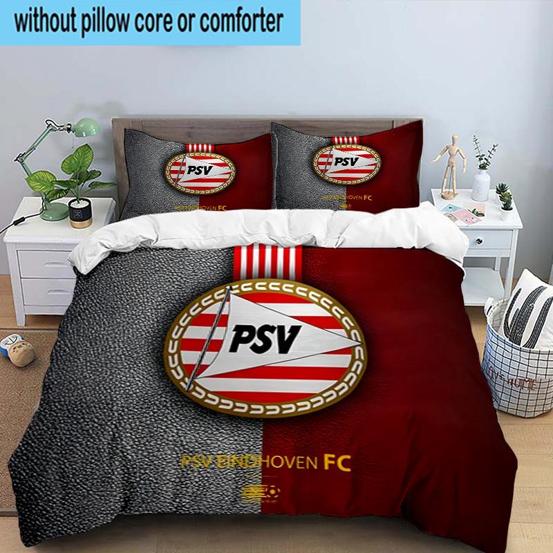 Psv Eindhoven Crest 3PCS Bedding set,Ideal for1pc Duvet Cover And 2pcs Pillowcases Perfect for Christmas gift,Ideal for Bedroom, Dormitory