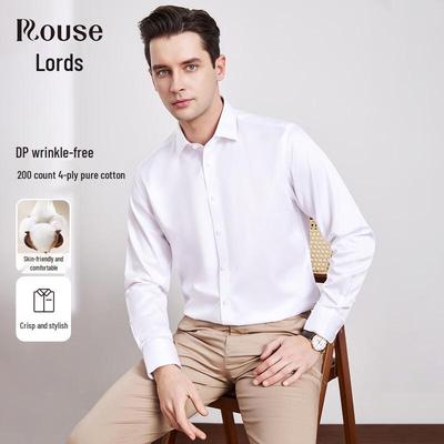 Luozhi 100% Cotton 200-Thread Count Non-Iron Business Shirt