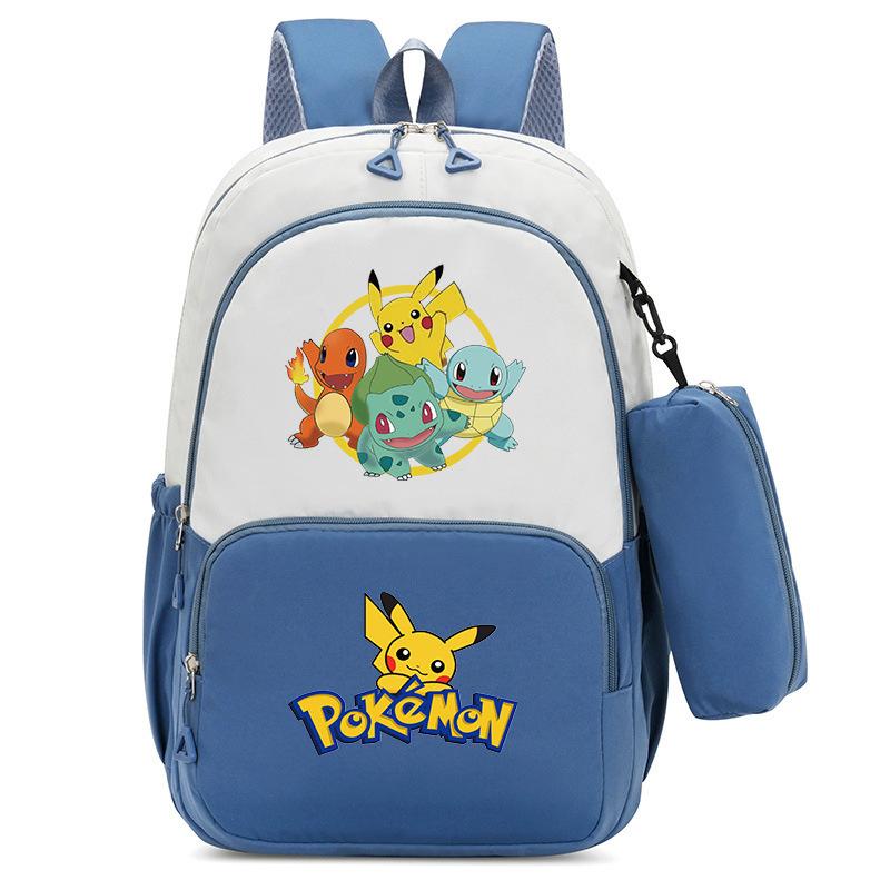 Pokemon Cartoon Printed Backpack Pencil Bag Elementary School Student Junior School Bag Backpack