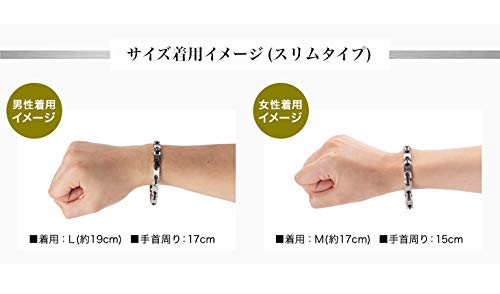 phiten Bracelet Hard Coat Titanium Bracelet Metax Slim M