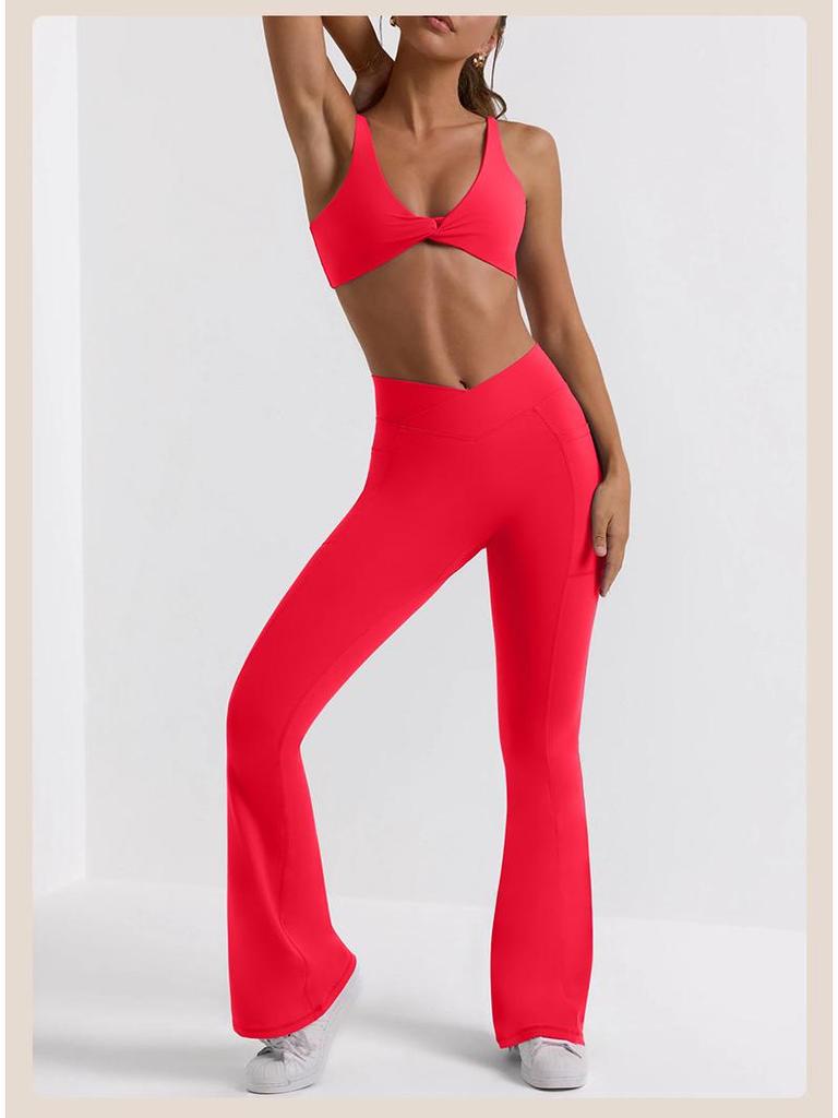 Cross-Border Sexy Underwear Set: Sports Camisole Bra & High-Waist Yoga Pants