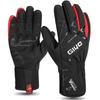 Giyo Windproof Autumn and Winter Warm Road and Mountain Bike Fleece Long Finger Gloves for Men and Women Outdoor Cycling Gear