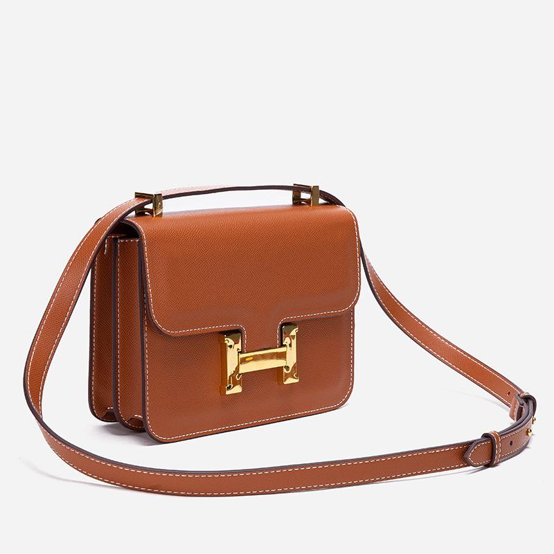 Tofu Bag Women'S Bag H Buckle Shoulder Messenger Bag Stewardess Bag Women'S Small Square Bag A Large Number Of Versatile