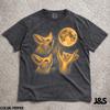 Drei Wüstenfüchse Mond Shirt, Lustiges Wüstenfuchs T-Shirt, Retro Tier T-Shirt, Vintage Mond Grafik T-Shirt, Süßes Fuchs-Liebhaber Geschenk, Wildtier T-Shirt Meme