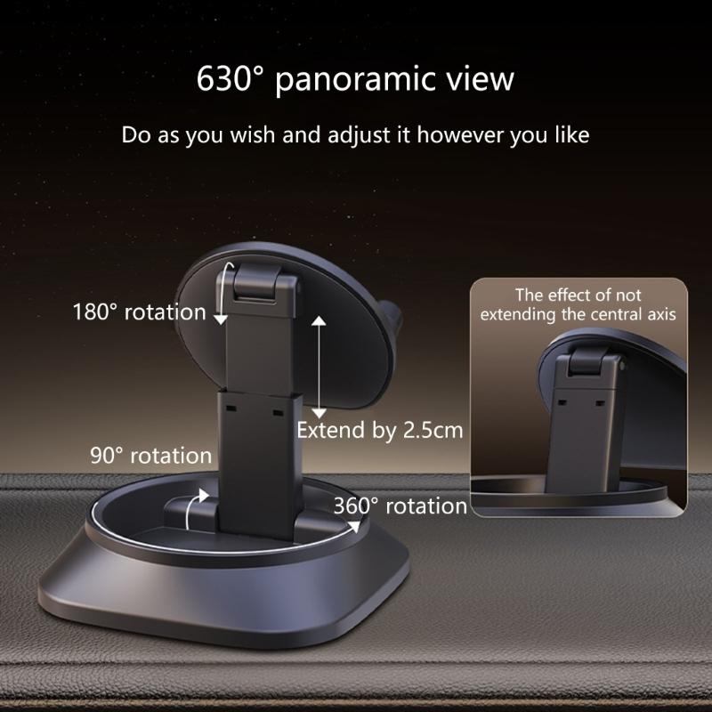 Foldable Car Phone Stand with 360 Degree Rotating for Optimal Viewing Angle and Universal Compatibility for All Smartphones