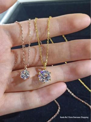 Collana Coreana Semplice con Pendente in Zircone Acciaio al Titanio - Versatile, Squisita Catena Clavicola per Donne
