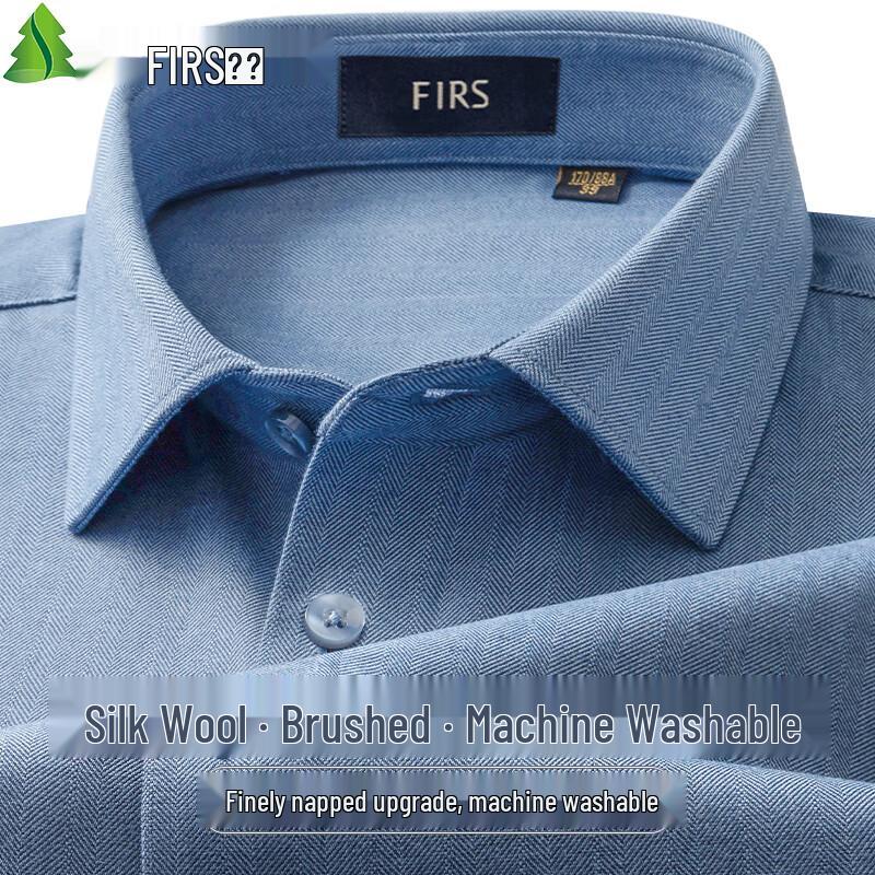 Men s Wool Blend Brushed Long-Sleeve Shirt 41