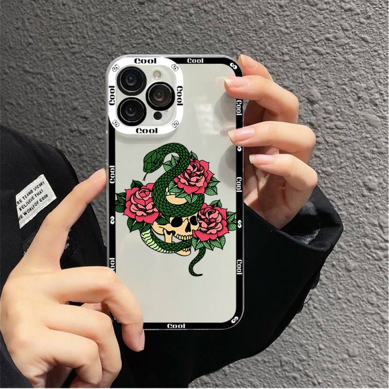 Snake Flower Snake Painting Phone Case for iPhone 11 12 13 Mini Pro Max 14 Pro Max Case shell