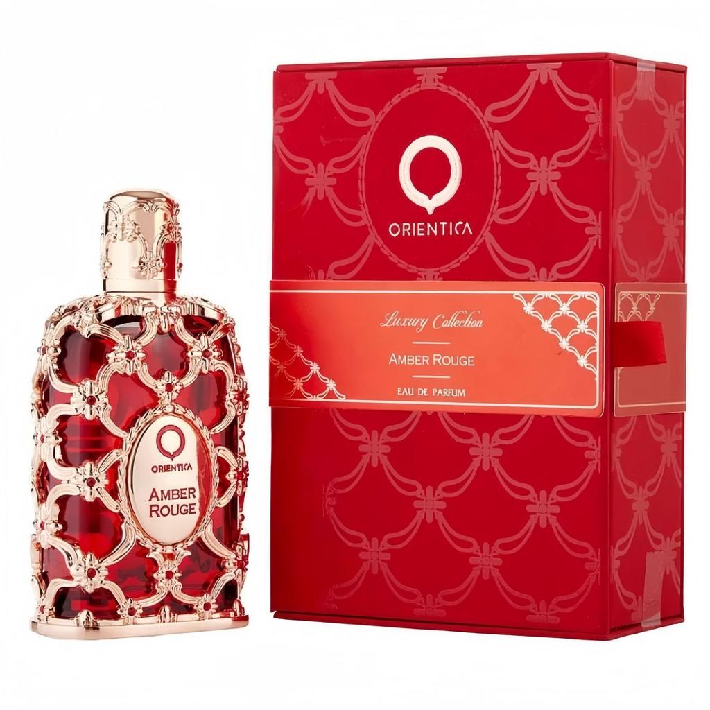 Orientica Amber Rouge Oriental Dubai Parfüm für Damen Herren 100ml Eau de Parfum Langanhaltender Duft Duft Oud Arabisches Geschenk