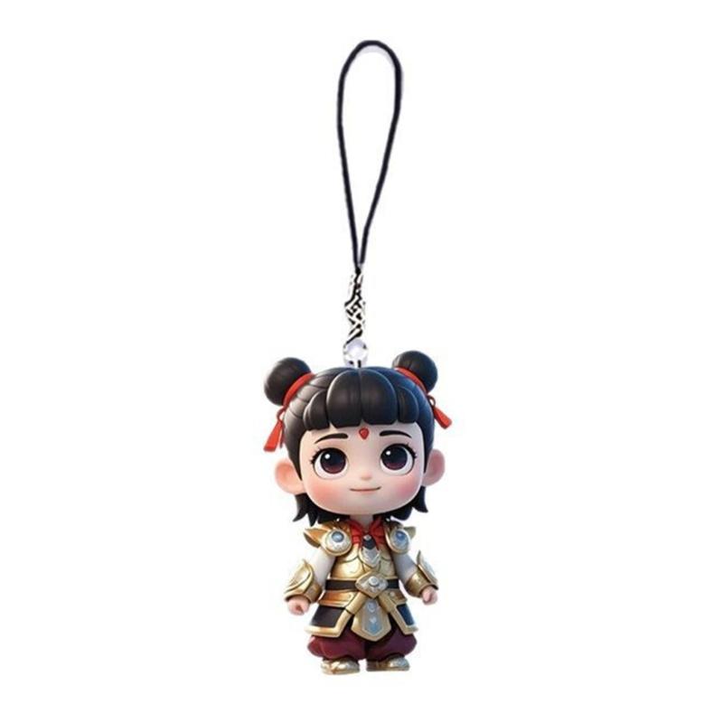 Мультяшная фигурка Нечжа Аобин Брелок-подвеска Мультяшная анимированная фигурка Брелок-подвеска для сумки Рюкзаки Подвеска для телефона