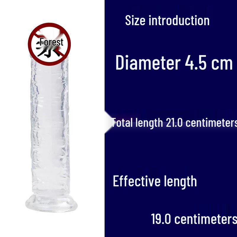 Crystal Jelly Suction Cup Dildo - Transparent Female Masturbator Fake Penis