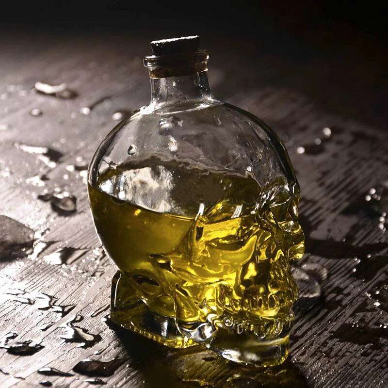 Nuova Bottiglia da Vino Whiskey Testa di Teschio con Tappo Strumenti da Bar Creativi Bicchieri Set Vino Alcolici Liquore Vodka Soju Caraffa Bottiglia da Vino