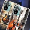 Retro Rock Music Electric Guitar Phone Case For Xiaomi Poco M6 X7 X6 X5 Pro X4 X3 GT F7 Mi F6 F5 F4 F3 F2 M5 M5S M4 F1 M3 Cases